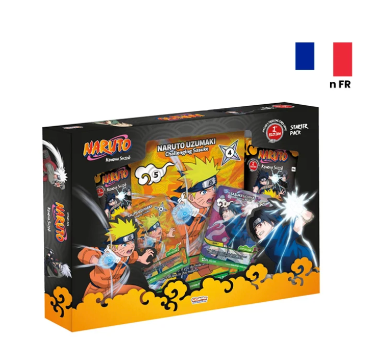Naruto Mythos TCG – 1st Edition  Coffret – Special Pack Naruto et Sasuke – Konoha Shidō – Coffret en français