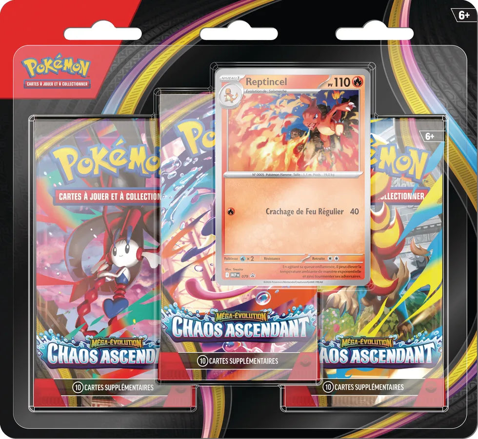 1x Pack de 3 Boosters sous blister ME04 Chaos Ascendant - FR