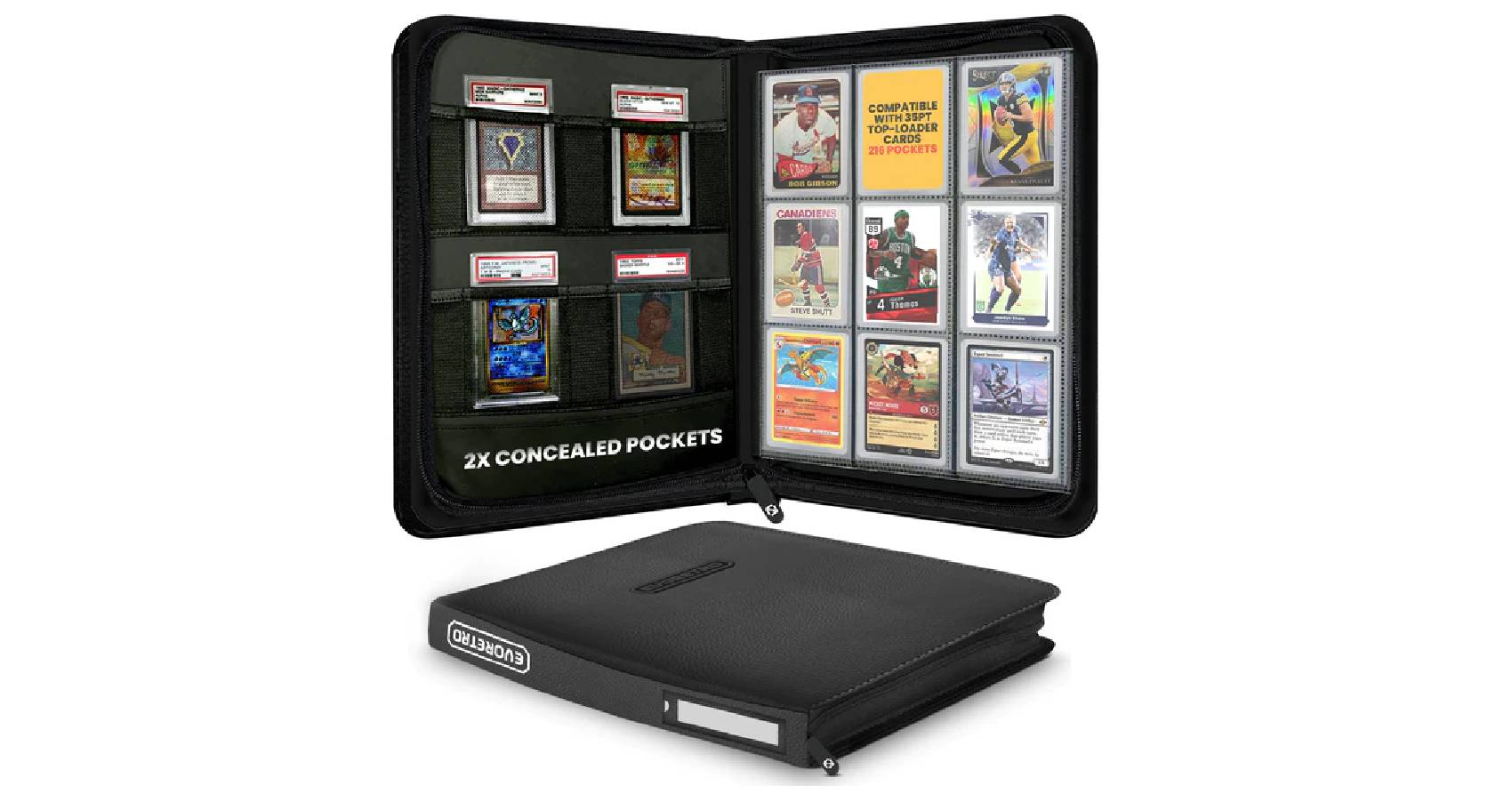 Old Canal Classeur Top Loader, Classeur Carte de 9 Poches de 252 Top Loaders, Album de Top Loader avec Fermeture éclair de et Durable, Rangement Carte pour MTG, TCG, Gris (UNIQUEMENT POUR Old Canal Classeur Top Loader, Classeur Carte de 9 Poches de 252 Top Loaders, Album de Top Loader avec Fermeture éclair de et Durable, Rangement Carte pour MTG, TCG, Gris (UNIQUEMENT POUR